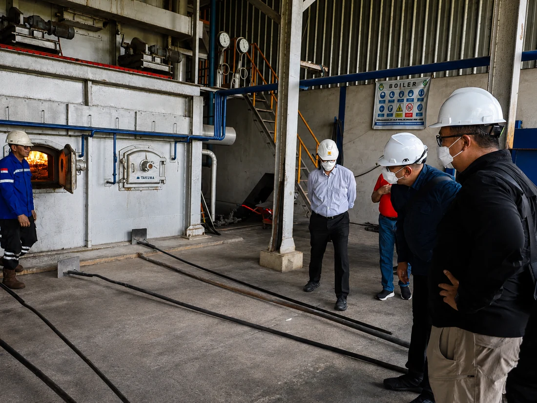 Area boiler sebagai bagian proses pembangkitan PLTBm.