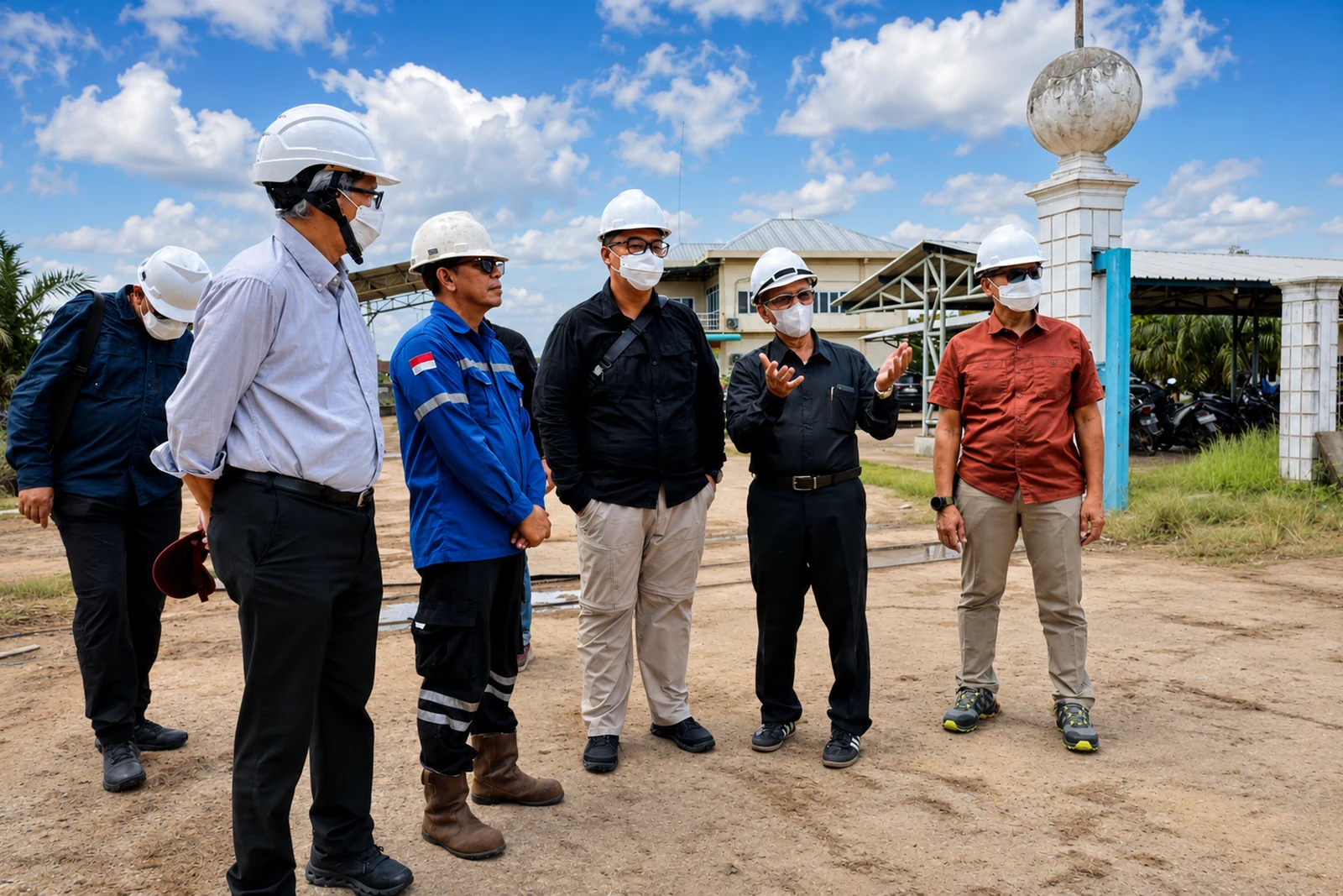 Kegiatan kunjungan dan komunikasi lapangan di area PLTBm Kuala Mandor